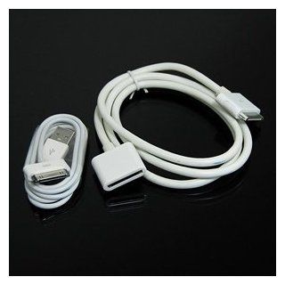 Cosmos  White Cable 3 Ft USB Charge and Sync Data Cable + Dock Connector Extender Extension Cable for Ipod Touch Iphone 4 4s 3 3Gs + Cosmos Cable Tie: Computers & Accessories