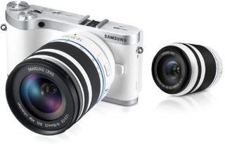 Samsung NX300 Smart Wi Fi Digital Camera Body & 18 55mm +50 200 Lens (White) : Slr Digital Cameras : Camera & Photo