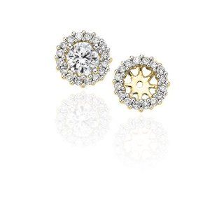 14K Yellow Gold 1/4 ct. Diamond Earring Jackets: Katarina: Jewelry