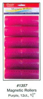 Annie Magnetic Rollers 12 Count Purple 1 3/4" #1357A : Hair Rollers : Beauty