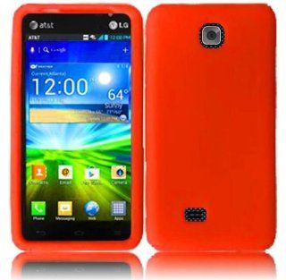 VMG For LG Escape P870 AT&T Version Cell Phone Soft Gel Silicone Skin Case Cover   Orange: Cell Phones & Accessories