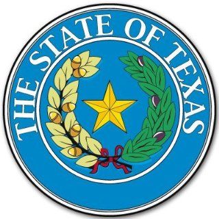 Texas State Seal Flag bumper sticker decal 4" x 4": Automotive