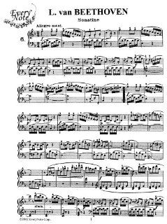 Beethoven Sonatina No. 6 in F Major for Piano: Instantly download and print sheet music: Beethoven: Books