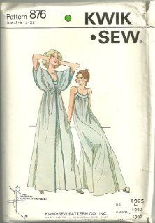 Kwik Sew 876 Ladies Nightgown and Peignoir Vintage Sewing Pattern Designed for Light Wt. Knit or Woven: Everything Else