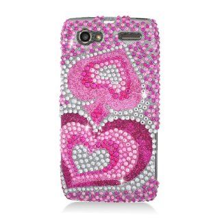 Eagle Cell PDMOTXT881F395 RingBling Brilliant Diamond Case for Motorola Electrify 2 XT881   Retail Packaging   Pink Heart: Cell Phones & Accessories