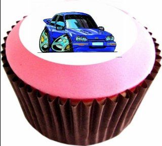 FORD FIESTA TURBO 12 x 38mm (1.5 Inch)Cake Toppers Edible wafer paper 882   Decorative Cake Toppers