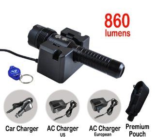 Bundle: Fenix RC15 860 Lumen LED Rechargeable Police Tactical Flashlight: Bonus Premium Duty Light Pouch and with AC & Car Chargers: Sports & Outdoors