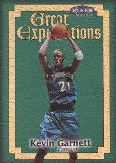 1998 99 Fleer Basketball Great Expectations #5 Kevin Garnett Minnesota Timberwolves NBA Trading Card: Sports Collectibles