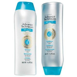 Avon Advance Techniques 360 Nourish Moroccan Argan Oil Shampoo & Conditioner Set (11.8 fl oz) : Shampoo And Conditioner Sets : Beauty