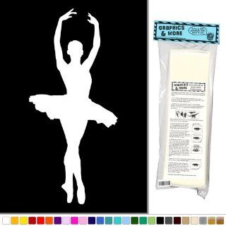 Ballet Dancer Ballerina   Vinyl Sticker Decal Wall Art Decor   White : Business And Store Signs : Office Products
