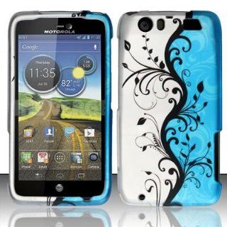 Cell Phone Case Cover Skin for Motorola MB886 Atrix 3 HD (Blue Vines)   AT&T: Cell Phones & Accessories