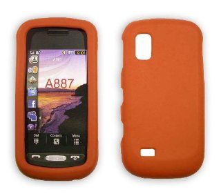 Fortress Brand Samsung Solstice A887 Orange Silicone Skin Case / Rubber Soft Sleeve Protector Cover: Everything Else