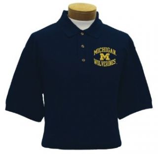 Michigan Men's Embroidered Pique Polo Shirt (XX Large)  Sports Fan Polo Shirts  Clothing