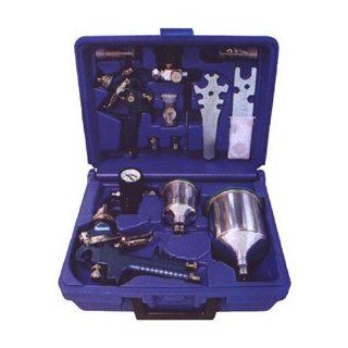 NESCO (NP870 C) HVLP Spray Gun Kit, kit contains NP 870 HVLP spray gun, NP806 Detail Gun, .6L aluminum cup. .25L aluminum cup, air regulator with guage, mini air regulator with guage, large and small cup adapters, spanner wrench, brush kit and deluxe stora