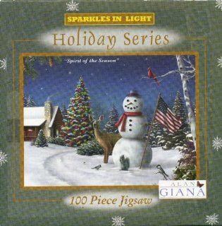 Alan Giana Sparkles in Light Holiday Series Spirit of the Season 100 Piece Puzzle: Toys & Games