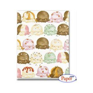 Masterpiece Ice Cream Scrapbooking Paper   8.5 x 11   50 Sheets : Office Products