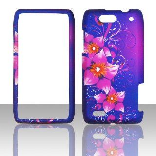 2D Mystical Flower Motorola Droid 4 / XT894 Case Cover Phone Hard Cover Case Snap on Faceplates: Cell Phones & Accessories