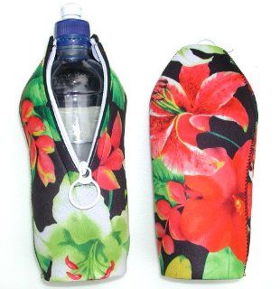 Zip Up Neoprene Koozies, Coolies for 16 oz. to 20 oz. Plastic Soda and Water Bottles   Set of 2 Floral Print. Great for Back to School, Lunches, Outdoor Picnics : Outdoor And Patio Products : Patio, Lawn & Garden