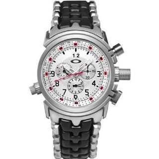 Oakley 12 Gauge Men's Stainless Steel/Carbon Fiber Bracelet Edition Sportswear Watches   Brushed/White Dial / One Size Fits Most: Automotive