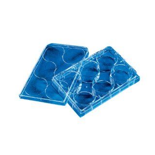 Corning 3335 Polystyrene Sterile Clear Flat Bottom Multiple Well Plate with 6 Wells and Lid, 9.5sq cm Cell Growth Area, 16.8mL Well Volume (Case of 50): Science Lab Cell Culture Microplates: Industrial & Scientific