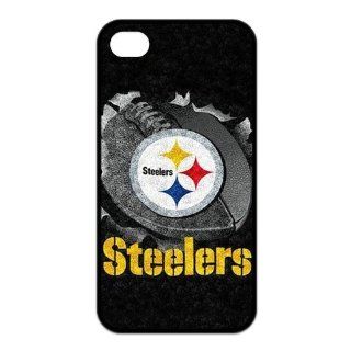 Fashion Popular NFL Pittsburgh Steelers Team Logo Durable Rubber Iphone 4 4s Case: Cell Phones & Accessories