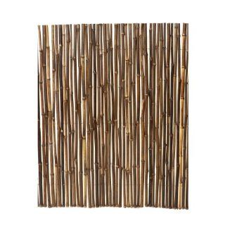 Boedika 90182 Sustainable Rolled Black Bamboo Fence, 4 Feet by 8 Feet by .875 Inch : Outdoor Decorative Fences : Patio, Lawn & Garden