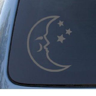 MOON & STARS   Sky Space   Car, Truck, Notebook, Vinyl Decal Sticker #1025  Vinyl Color Silver Automotive