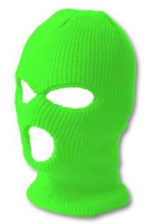 Top Headwear Three Hole Neon Colored Ski Mask   Green at  Mens Clothing store Balaclavas Headwear