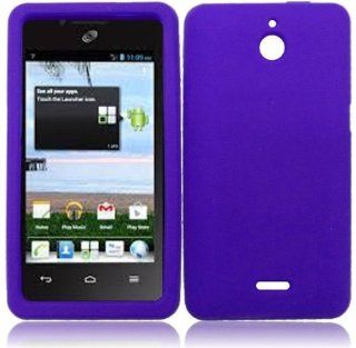 Huawei Ascend Plus H881C ( Straight Talk , Net10 , Tracfone ) Phone Case Accessory Sensational Purple Soft Silicone Rubber Skin Cover with Free Gift Aplus Pouch: Cell Phones & Accessories