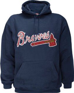 Atlanta Braves Navy Primary Logo Hooded Sweatshirt : Athletic Sweatshirts : Sports & Outdoors