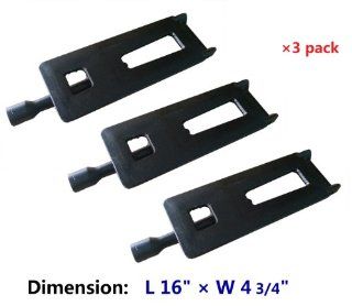 29251 (3 Pack) BBQ Barbecue Replacement Gas Grill Cast Iron Burner for Sam's Club, Bakers and Chefs, Grand Hall, Members Mark, Lowes Model Grills (16" x 4 3/4") : Grill Parts : Patio, Lawn & Garden