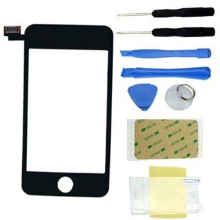 For iPod Touch 2G Black New Touch Screen Glass Digitizer repair parts + free Screwdrivers & Adhesive & Screen Protector: Cell Phones & Accessories