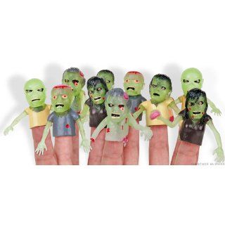Set of 5 Glow in the Dark Zombie Finger Puppets Halloween Zombies Toys & Games