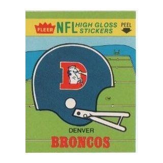 1981 Fleer Football NFL Denver Broncos Sticker/Schedule: Sports Collectibles