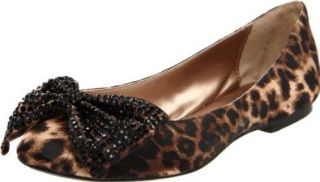STEVEN by Steve Madden Women's Haris Flat with Bow, Leopard, 10 M US Shoes
