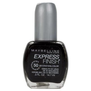 Maybelline New York Express Finish 50 Second Nail Color, Onyx Rush 895, 0.5 Fluid Ounce : Nail Polish : Beauty