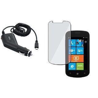 CommonByte For Samsung SGH i917 Focus Car DC Charger+LCD Cover Screen Protector Guard Film: Cell Phones & Accessories