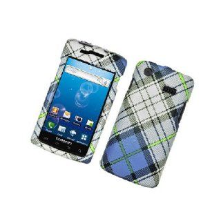Samsung Captivate i897 SGH I897 Blue White Fabric Cover Case Cell Phones & Accessories