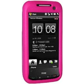 Amzer Rubberized Snap On Crystal Hard Case for Sprint HTC Touch Pro 2   Hot Pink Cell Phones & Accessories