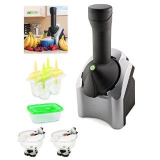 Yonanas 901 Deluxe Frozen Treat Maker with Cute Brutes Ice Cream Bowl and Spoon 2 Pack: Kitchen & Dining