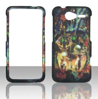 2D Camo Triple Deer Motorola Electrify M XT901 U,s Cellular Case Cover Hard Phone Case Snap on Cover Protector Rubberized Touch Faceplates Cell Phones & Accessories