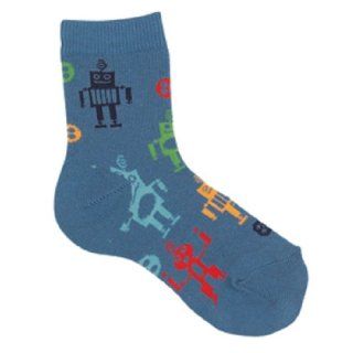 Country Kids Toddler 1 pr BLUE ROBOT Socks 1 2 yrs : Other Products : Everything Else