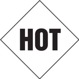 Accuform Signs MPL905VP10 Plastic Mix Loads DOT Placard, Legend "HOT", 10 3/4" Width x 10 3/4" Length, Black on White (Pack of 10): Industrial Warning Signs: Industrial & Scientific