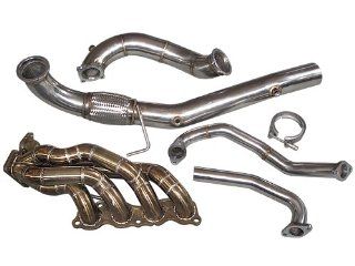 Cxracing Turbo Thick Manifold Downpipe for Civic Integra DC5 RSX K20 Sidewinder T3 38mm: Automotive