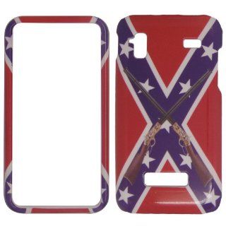 Samsung Captivate Glide i927   Rebel Flag / CONFEDRATE FLAG with Rifels Plastic Case, SnapOn, Protector, Cover Cell Phones & Accessories