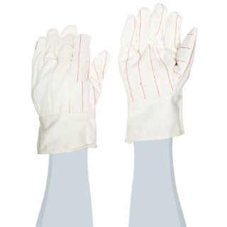 Global Glove C18CWBT 100 Percent Cotton Corded with Band Top, Work, 1 Size, White (Case of 144): Industrial & Scientific