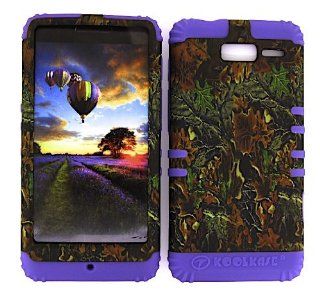 Case Cover New For Motorola Droid RAZR M XT907 Hard Light Purple Skin+Camo Snap: Cell Phones & Accessories