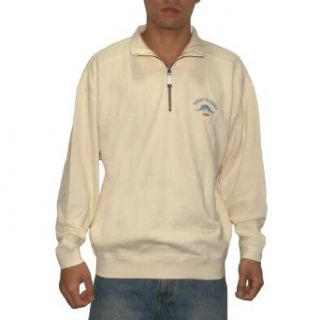 TOMMY BAHAMA Mens Relax Aruba Half Zip Sweatshirt   Beige (Size 3XB ) at  Mens Clothing store