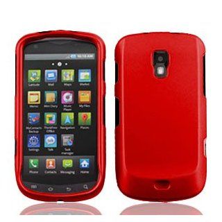Samsung Galaxy S Aviator R930 R 930 Red Rubber Feel Snap On Hard Protective Cover Case Cell Phone: Cell Phones & Accessories
