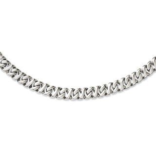Chisel   Stylish Stainless Steel Polished Link Necklace 24": Jewelry